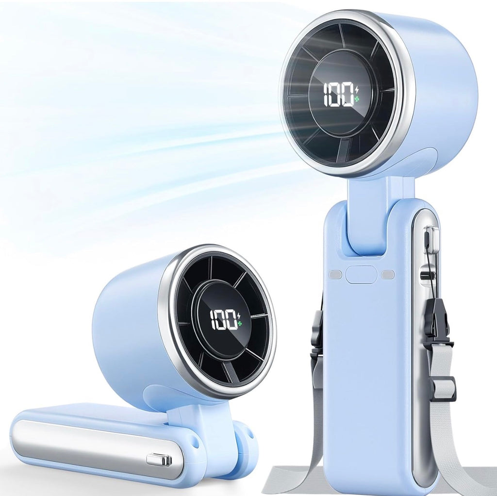Portable Handheld Turbo Fan 5 Speed Rechargeable Mini Fan