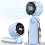 Portable Handheld Turbo Fan 5 Speed Rechargeable Mini Fan