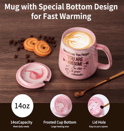 Soft Life Luxury Marble Mug with Mug Warmer