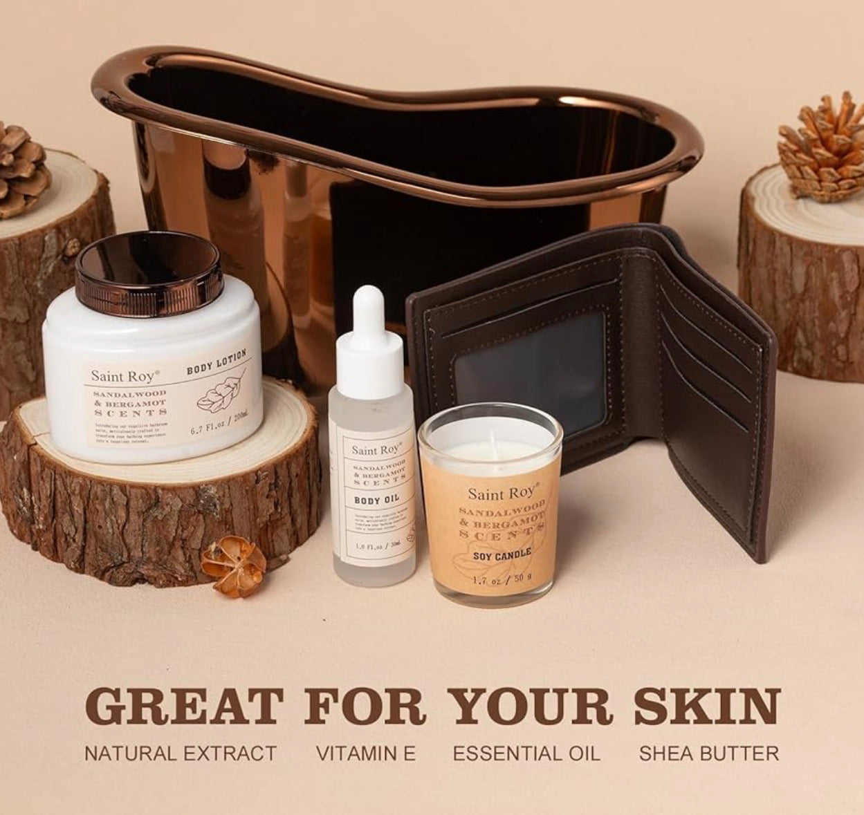 Luxury Cedar & Bergamot Home Spa Gift Set