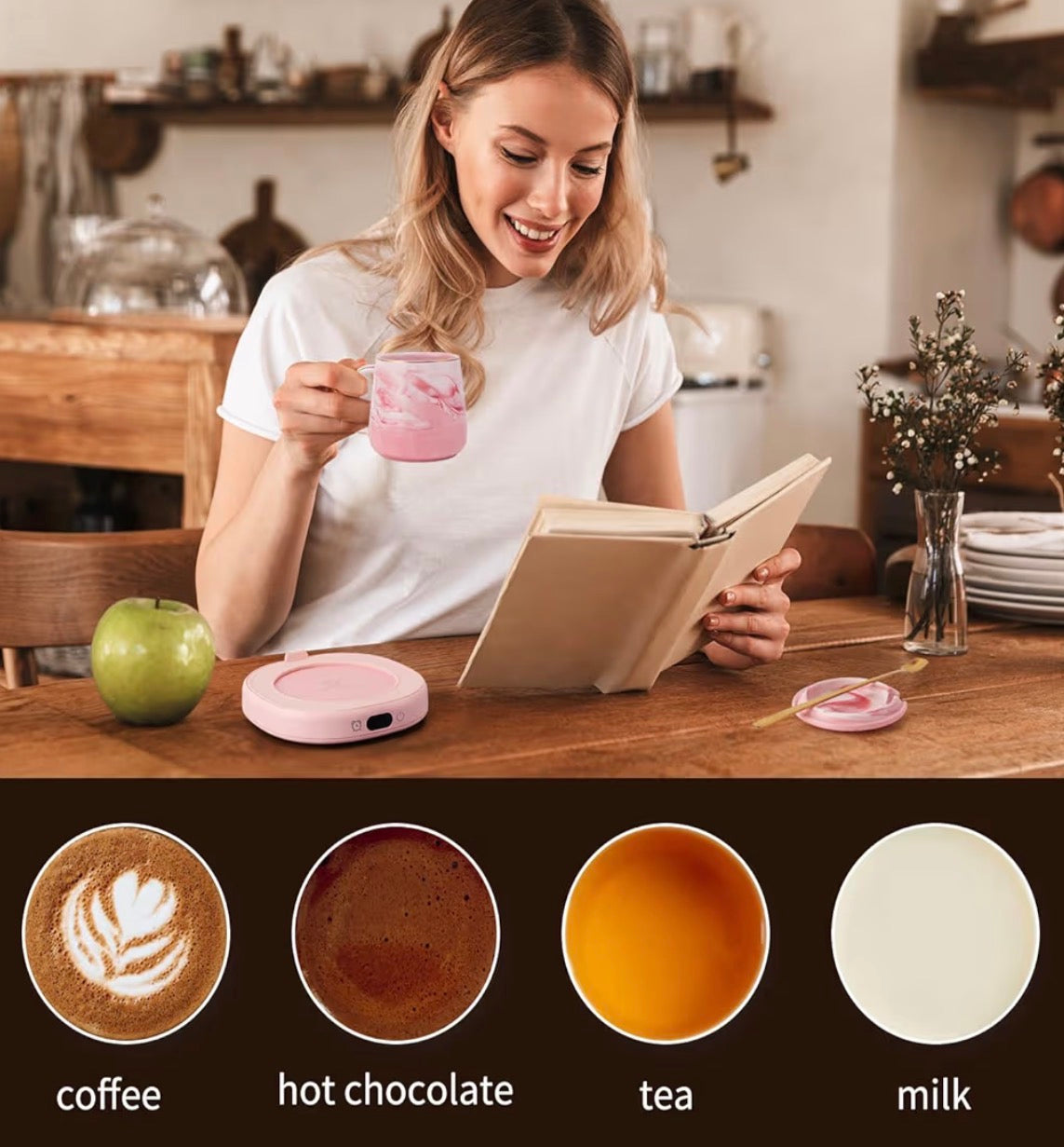 Soft Life Luxury Marble Mug with Mug Warmer