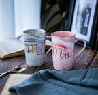 Mr. & Mrs. Luxury Marble Coffee Mug Gift Set – Wedding, Engagement & Anniversary Gift for Couples