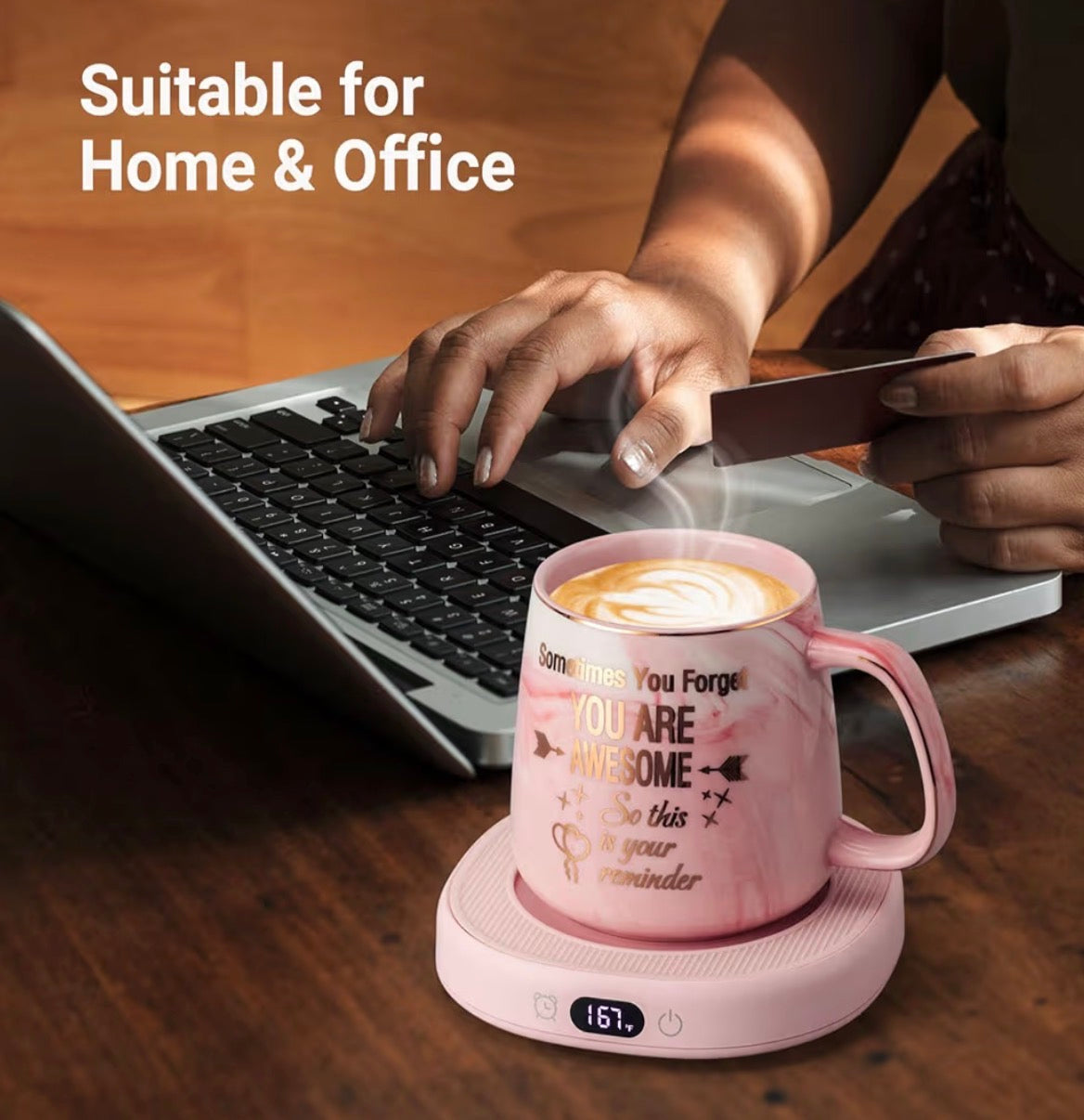 Soft Life Luxury Marble Mug with Mug Warmer
