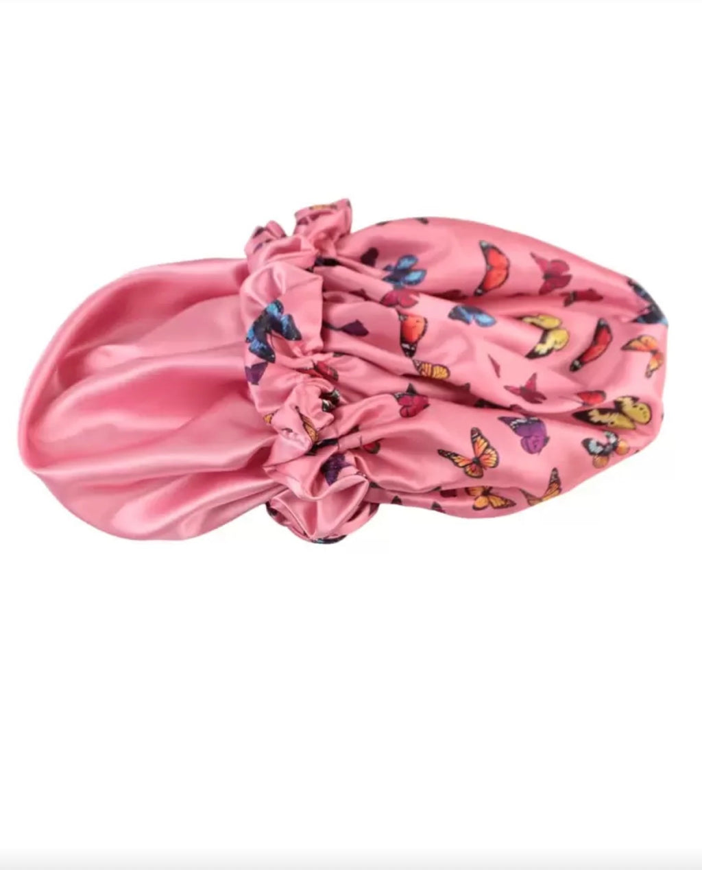 Double-Layered Butterfly Pattern
Fashionable Sleep Cap Silk Satin Bonnet