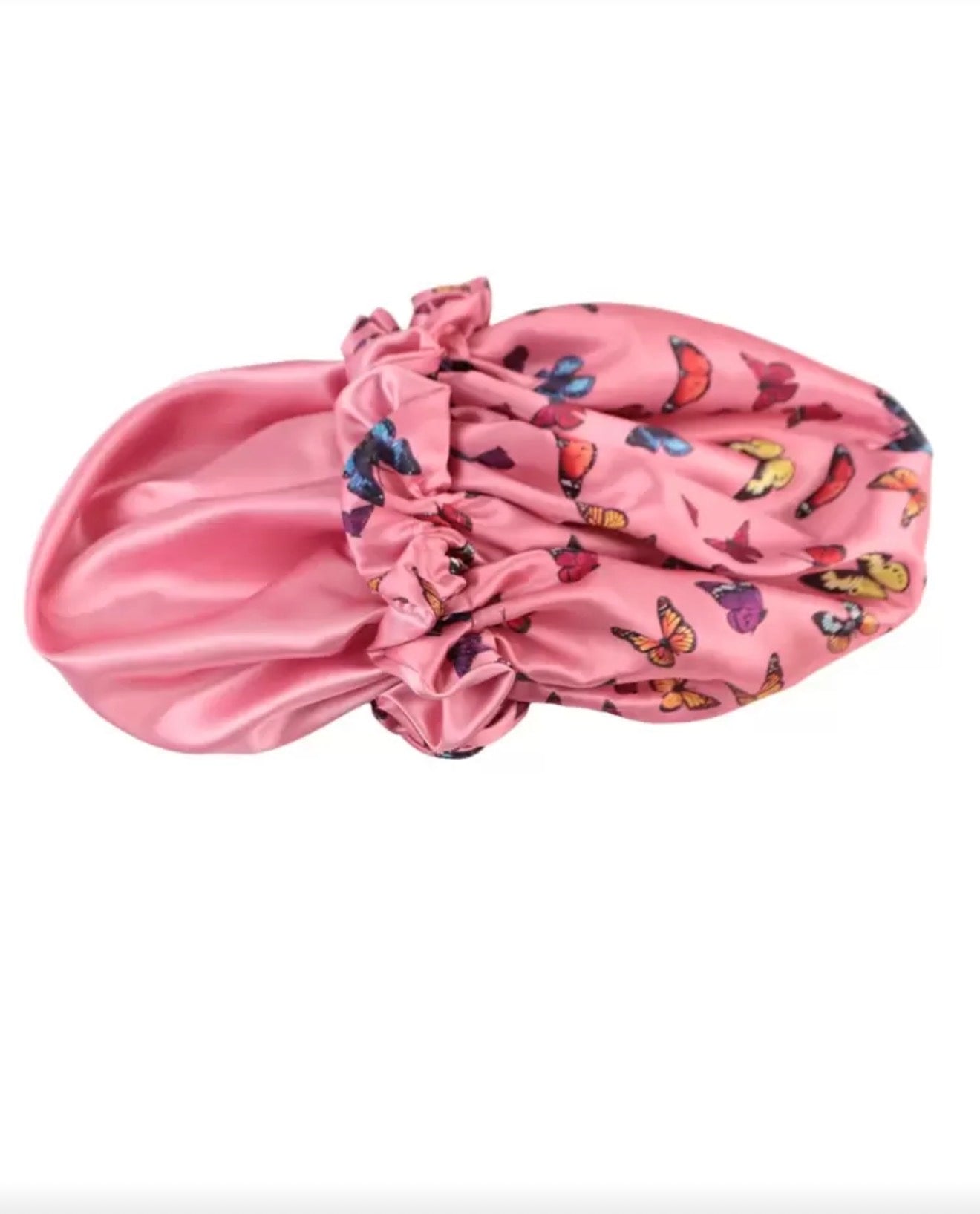 Double-Layered Butterfly Pattern
Fashionable Sleep Cap Silk Satin Bonnet