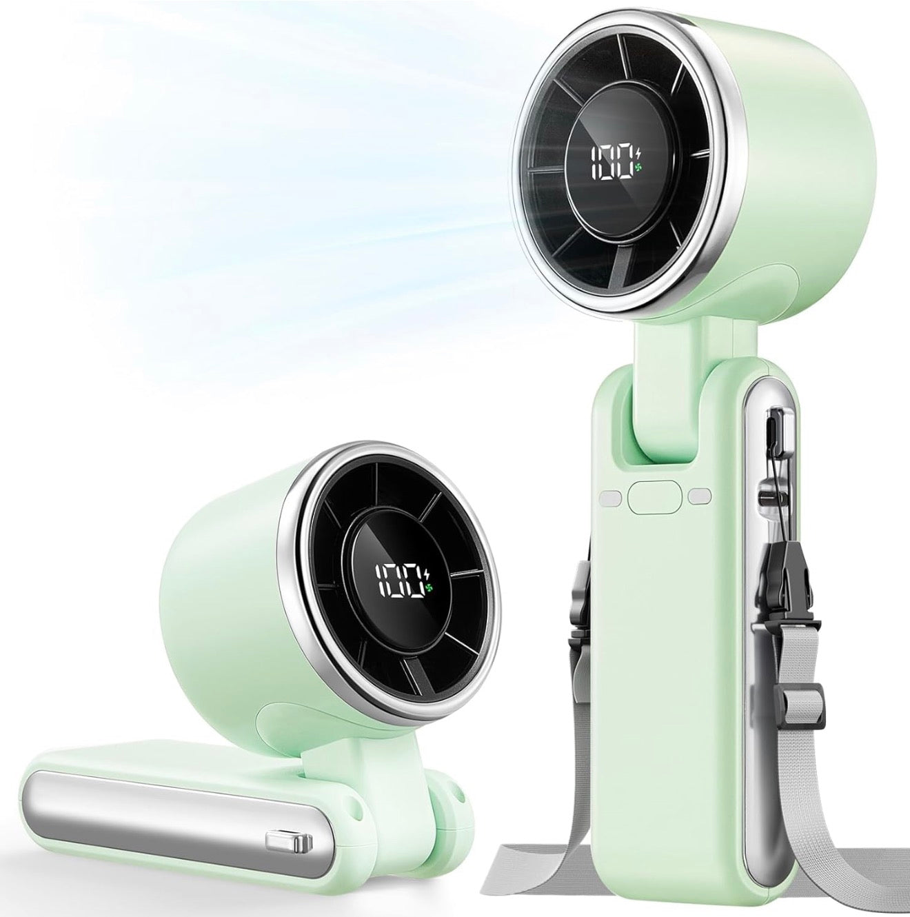 Portable Handheld Turbo Fan 5 Speed Rechargeable Mini Fan