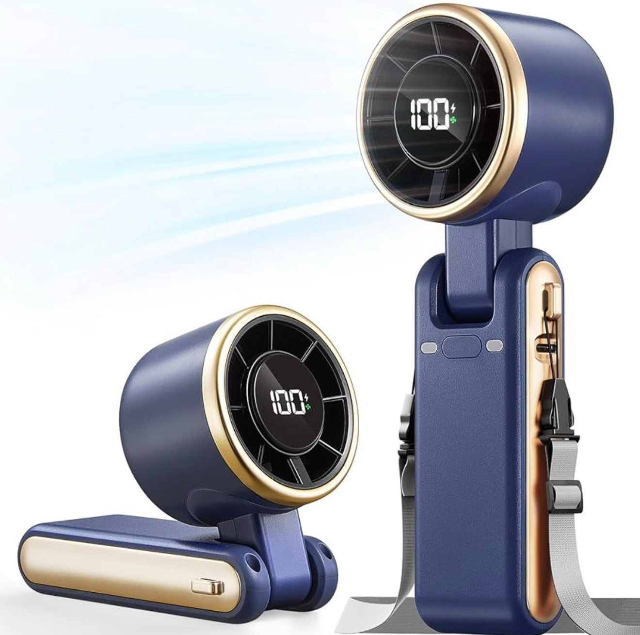 Portable Handheld Turbo Fan 5 Speed Rechargeable Mini Fan