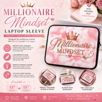 Millionaire Mindset Pink Marble Laptop Sleeve