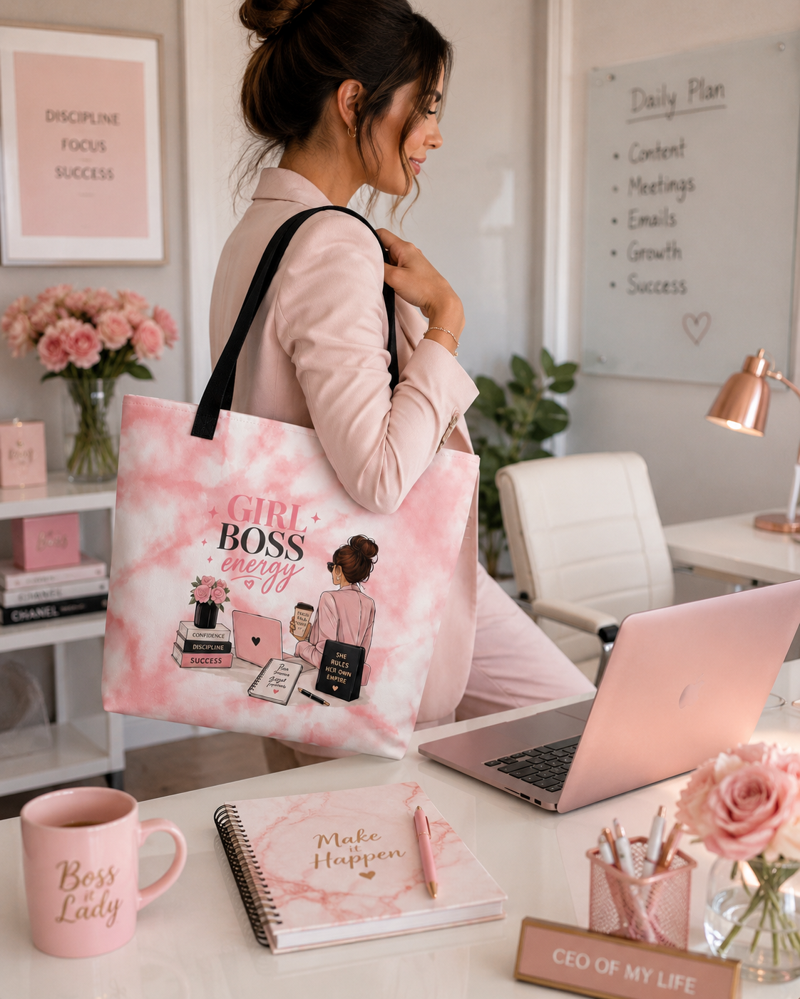 Girl Boss Energy Tote Bag