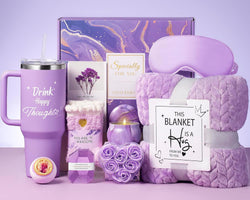 Luxury Self-Care Spa Gift Basket with Blanket & Tumbler