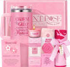 Pink Rose Self-Care Gift Basket Set for Women