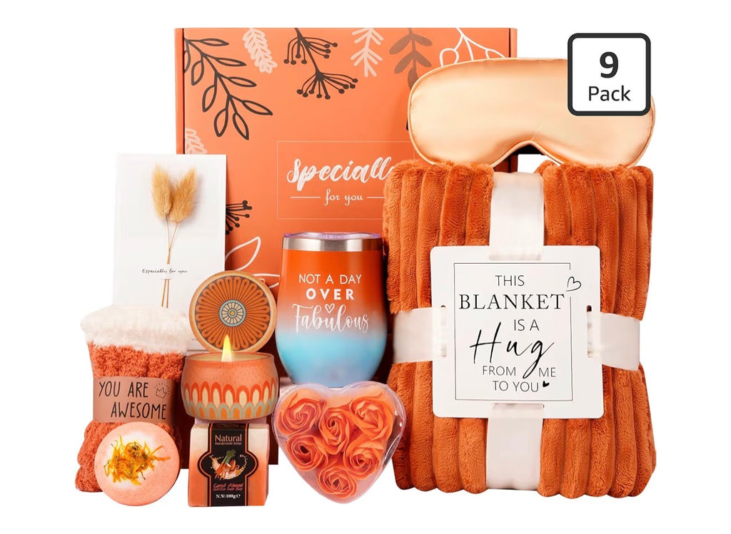 Cozy Fall Spa Gift Basket for Women | Self-Care Relaxation Set